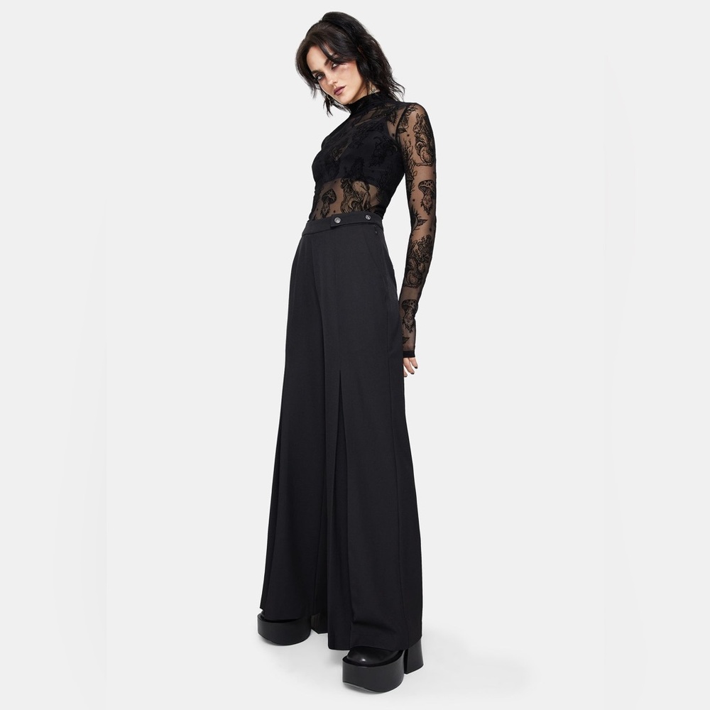 Iris Celestial Side Button Tailored Trousers size US 10/UK 14